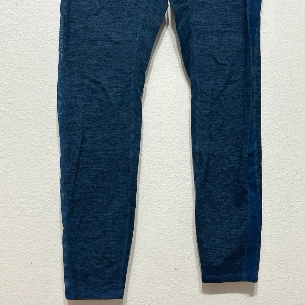 Gaiam Dark Blue Ankle Length Athletic Workout Compression Leggings Womens Size L